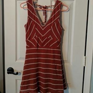 Orange striped dress Three Hearts